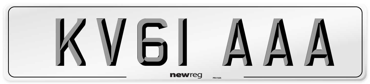 KV61 AAA Number Plate from New Reg